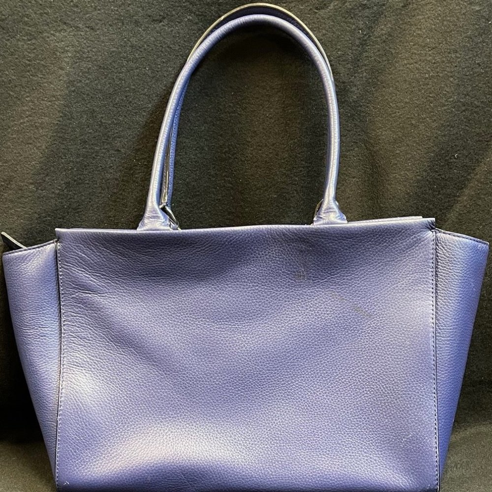 Kate Spade deep blue leather tote with bow - Picture 5 of 15